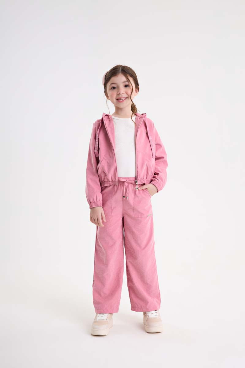 Jaqueta Infantil Meninas Somnii Nylon Acetinado com Capuz