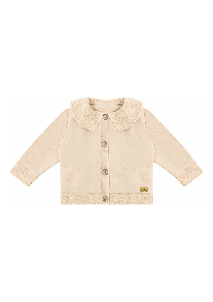 Vestido Manga Longa E Casaco Soft Bebê - Kiki Xodó