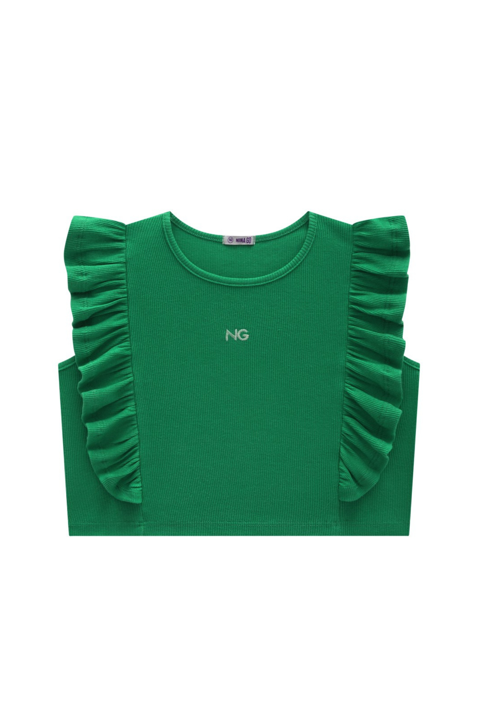 Regata Cropped em Ribana Canelada Teen