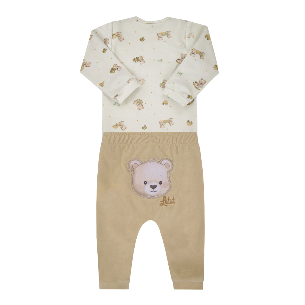 Conjunto Bebê Menino em Plush Urso Letut Ref.LT 19572