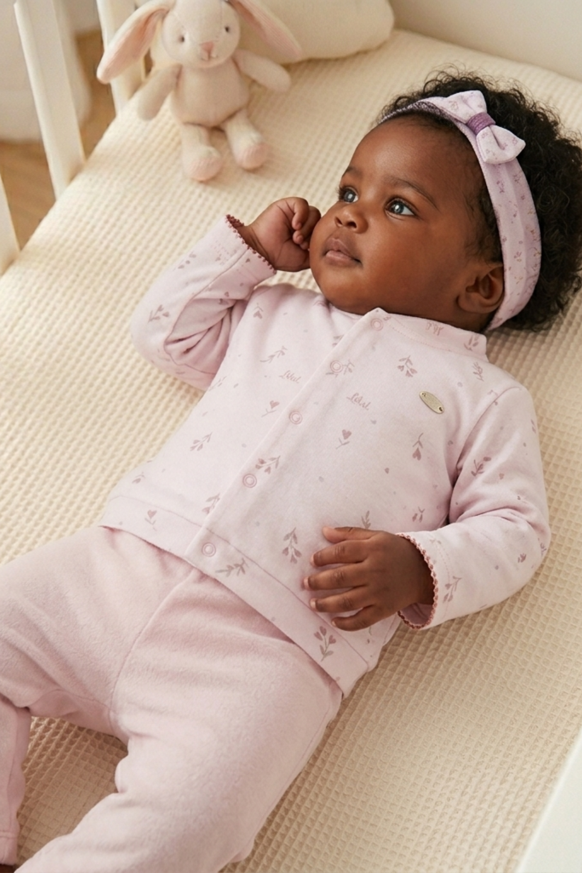 Conjunto Bebê Letut em Plush Rosa Chá Ref. LT19584