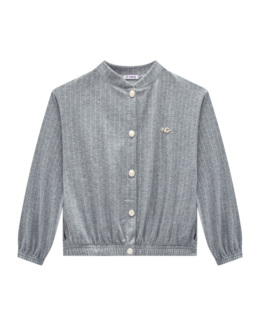 Jaqueta Infantil Meninas em Jacquard Risca de Giz