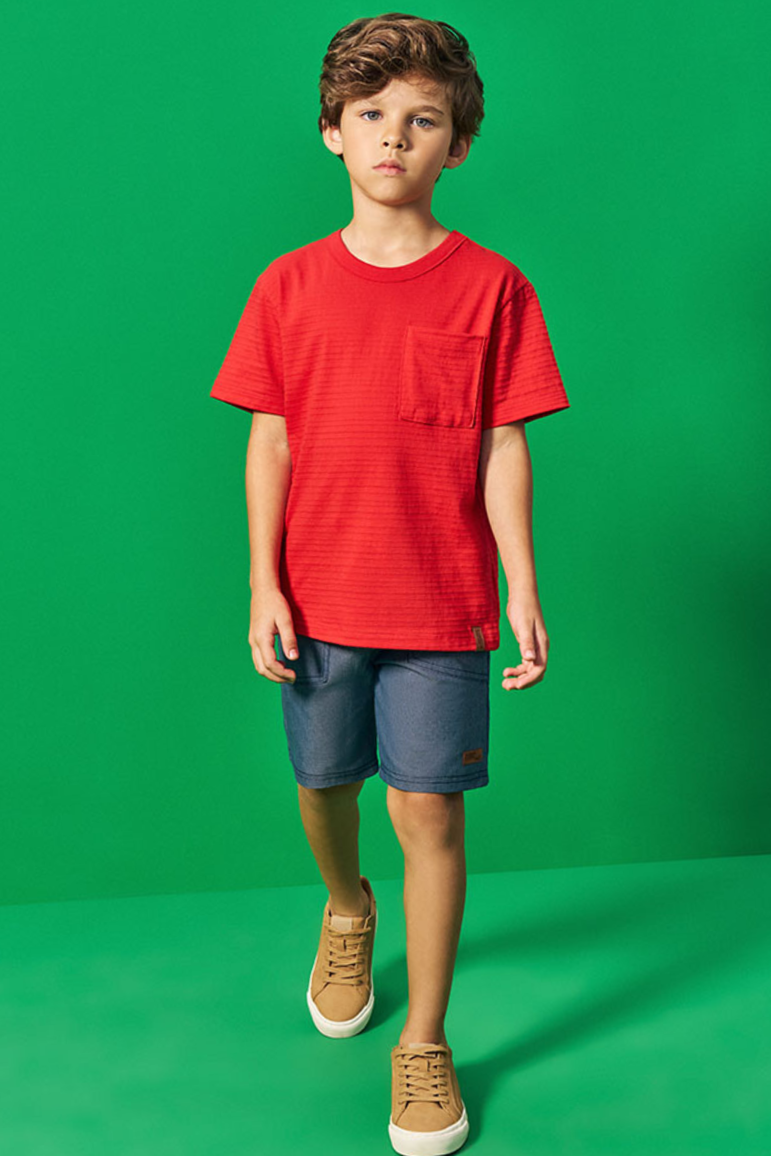 Conjunto Meninos Bermuda Jeans Molecoton