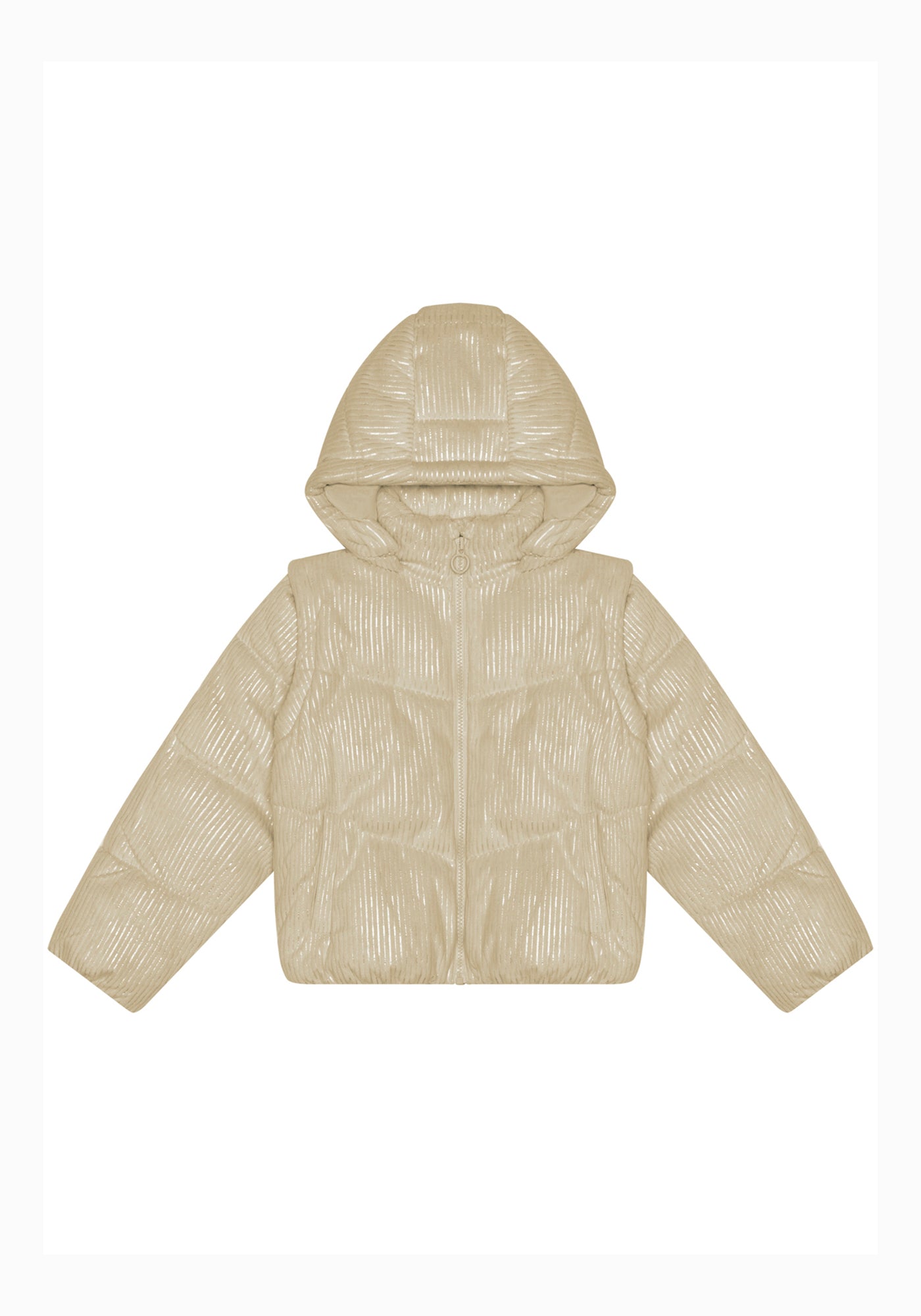 Jaqueta Puffer Infantil Menina Vira Colete - Alakazoo
