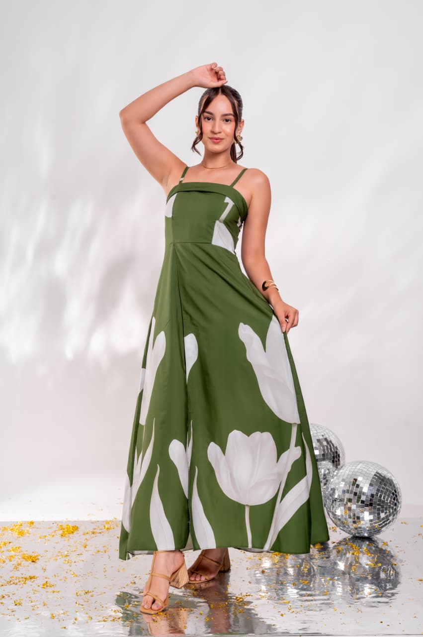 Vestido Longo Festas Juvenil Floral