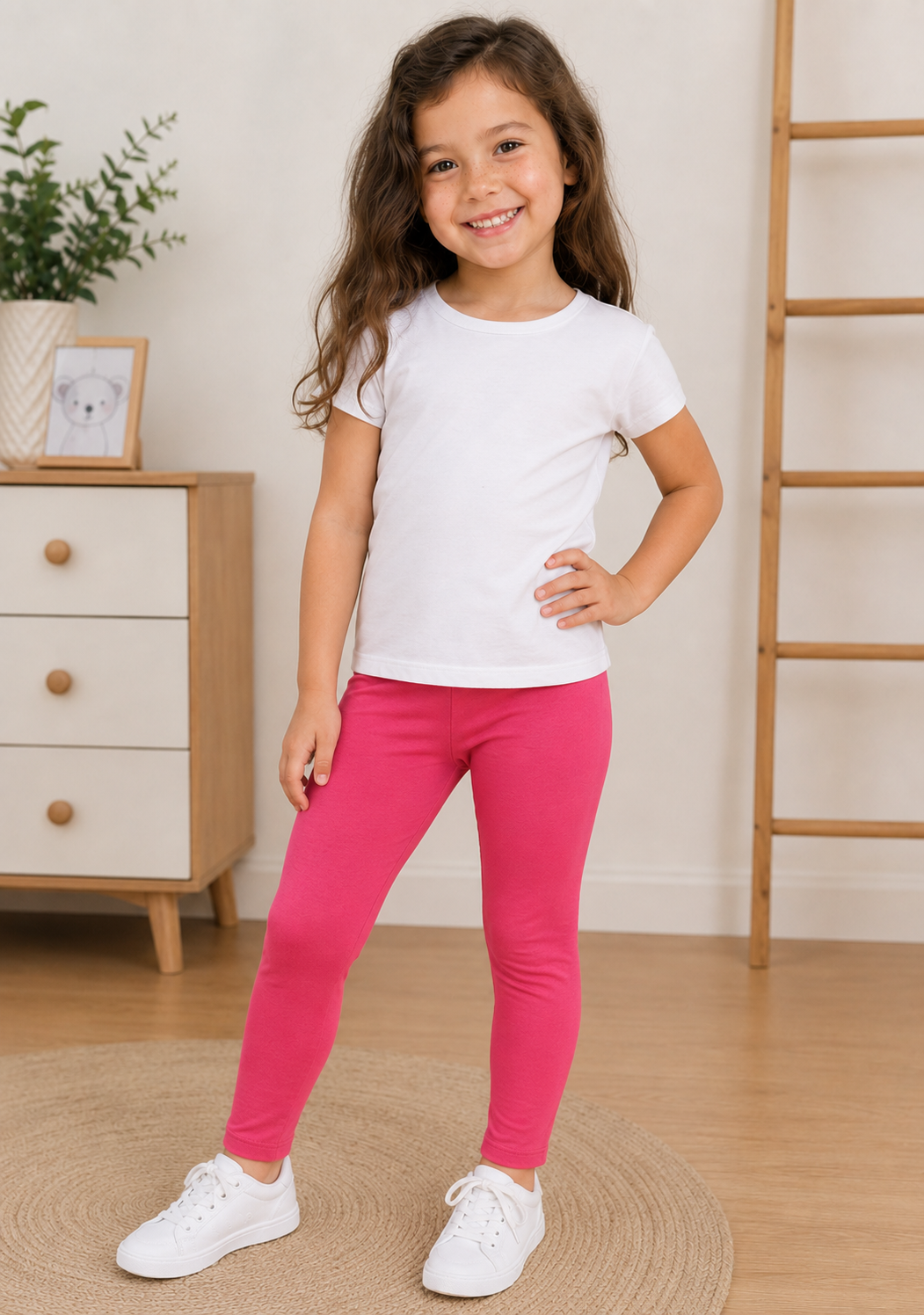 Legging Feminina Infantil Básica - 4 cores