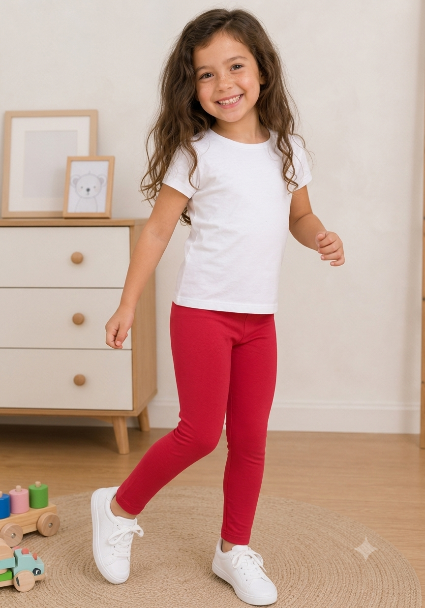 Legging Feminina Infantil Básica - 4 cores