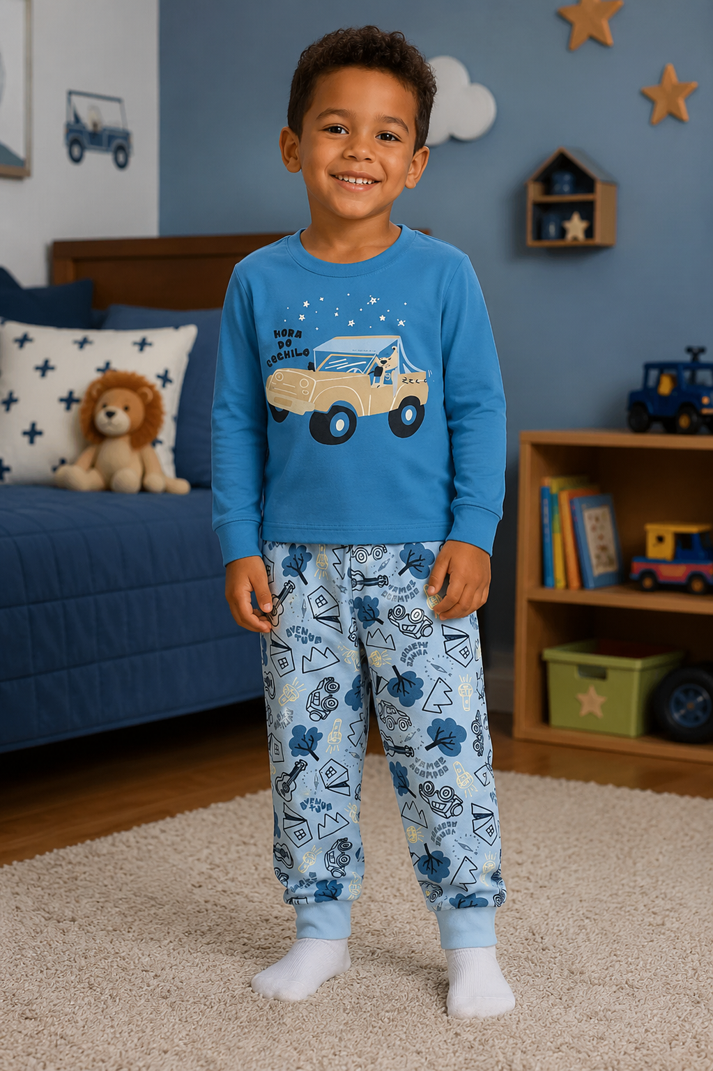 Pijama Infantil Meninos Algodão Brilha no Escuro Malwee