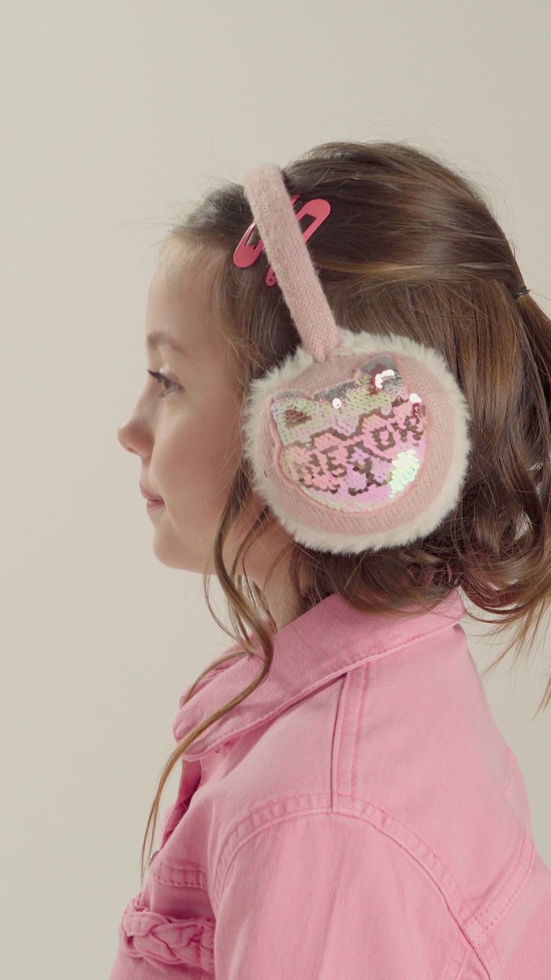 Jaqueta Sarja Infantil Meninas Rosa e Bege - Alakazoo