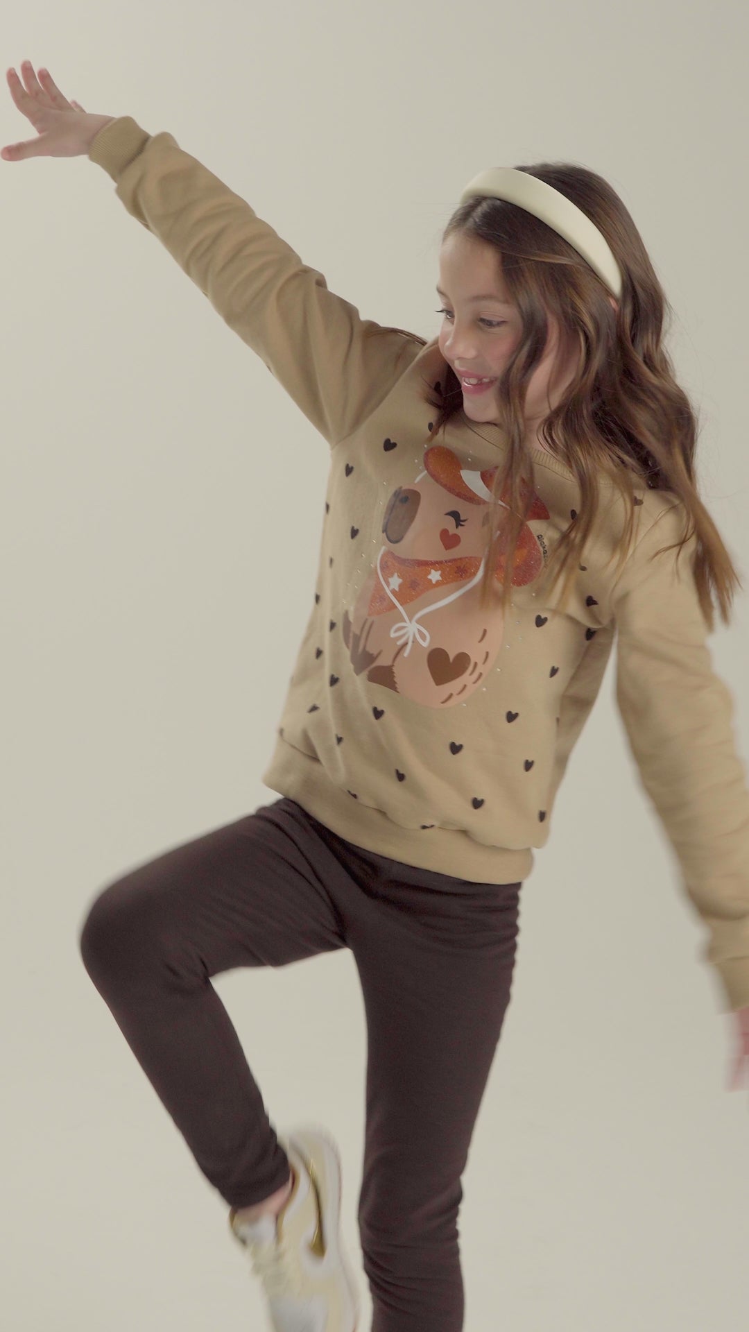Conjunto Moletom Infantil Flanelado Menina Alakazoo Capivara Country