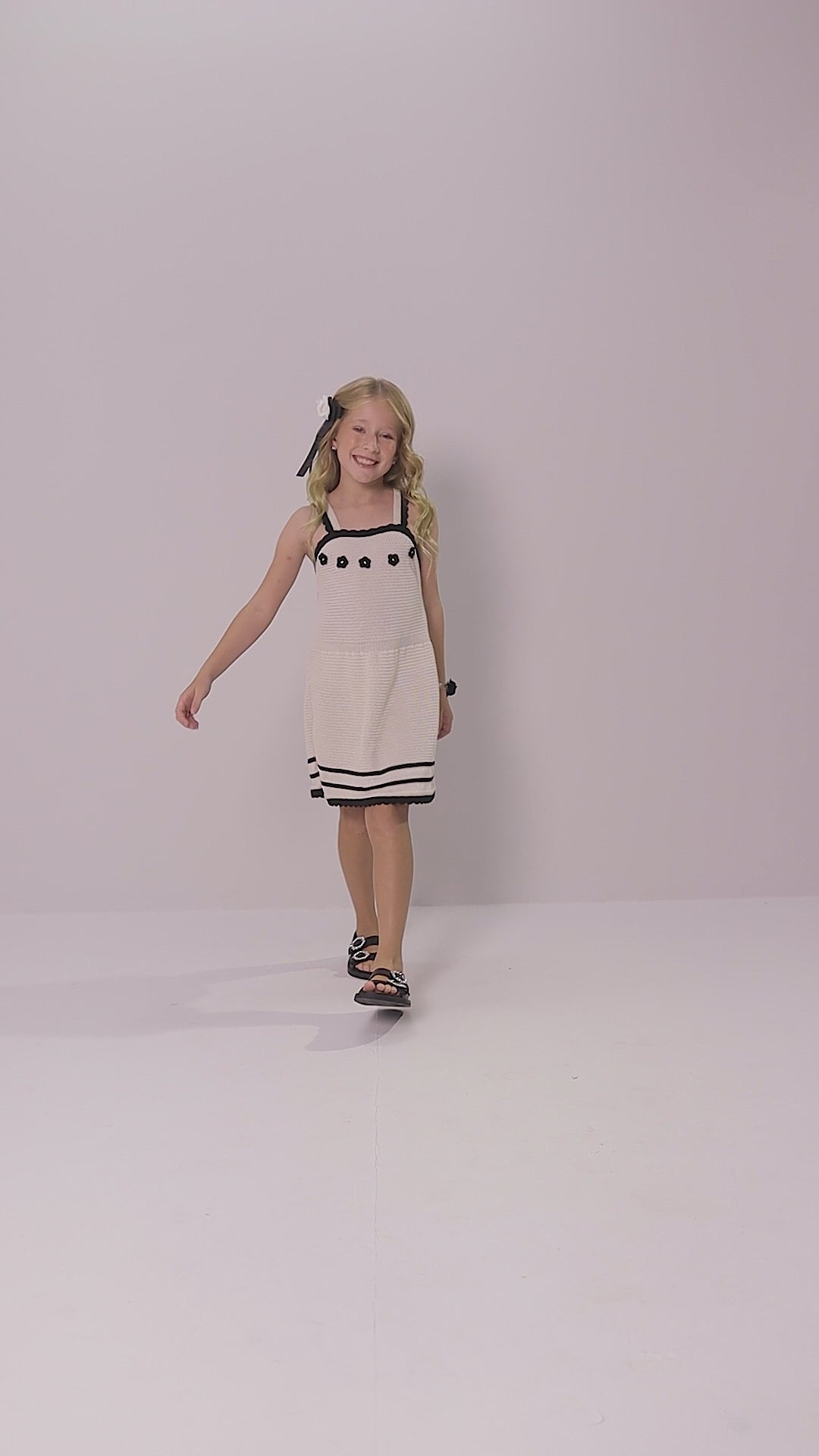 Vestido Infantil Tricot Alakazoo Bege