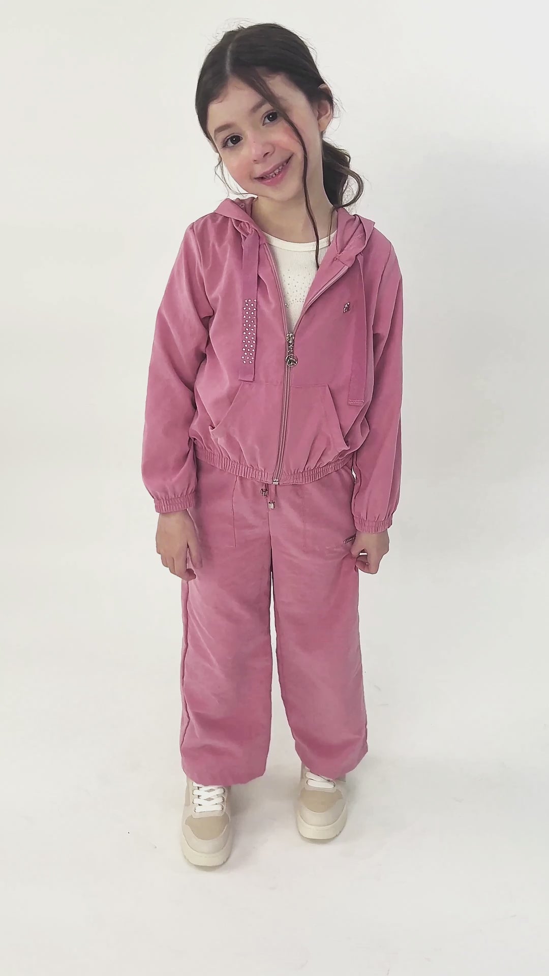 Jaqueta Infantil Meninas Somnii Nylon Acetinado com Capuz