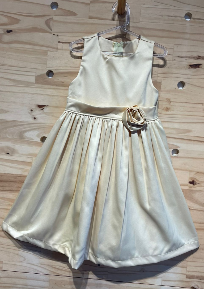 Vestido Infantil Luxo Festas Amarelo