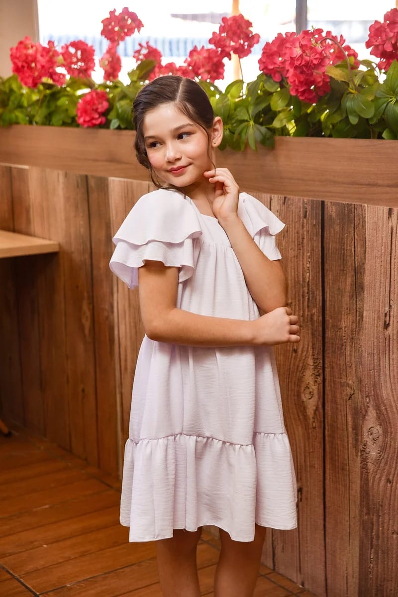 Vestido Infantil Branco Luxo (Batizado, Casamento, Formatura, Reveillon)