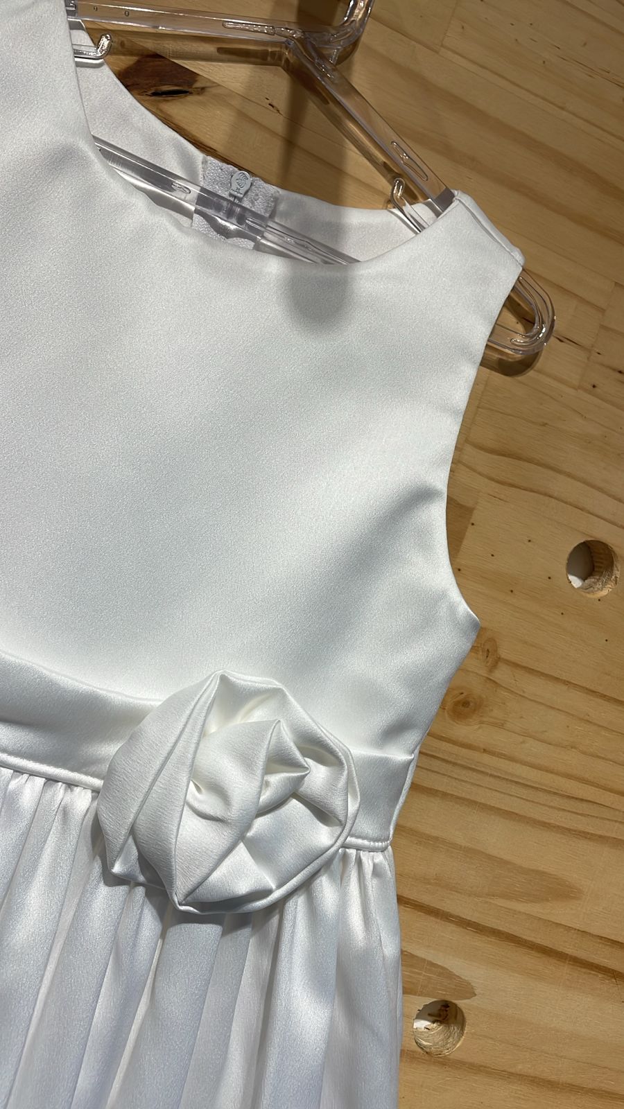 Vestido Alfaitaria Infantil Luxo Flor Branco
