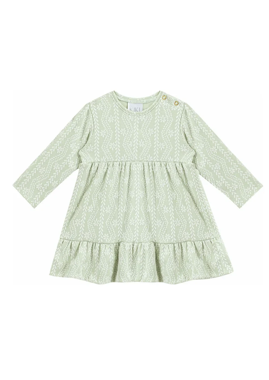 Vestido Manga Longa E Casaco Soft Bebê - Kiki Xodó