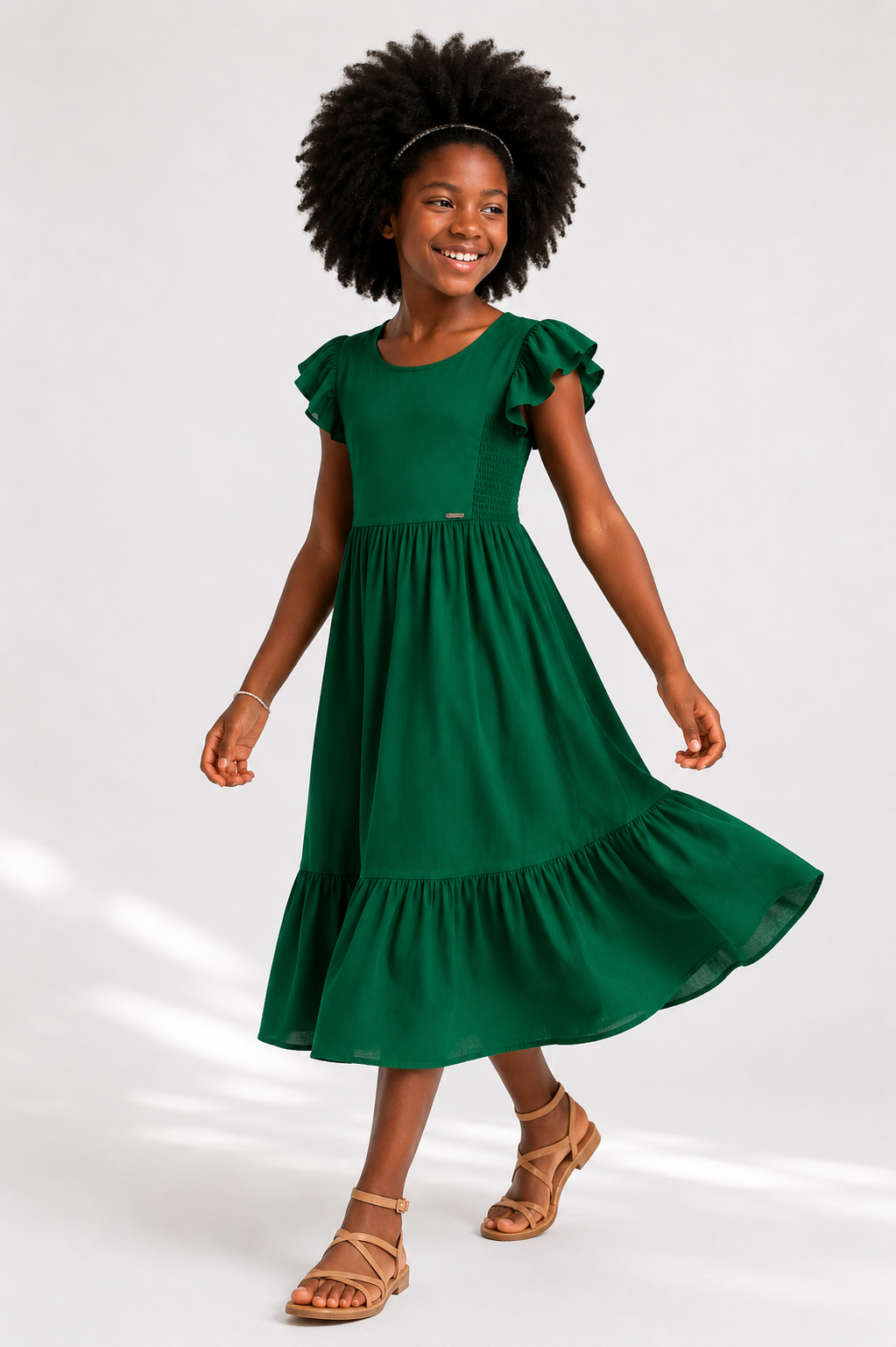 Vestido Verão Longo Juvenil em Viscose - 3 cores