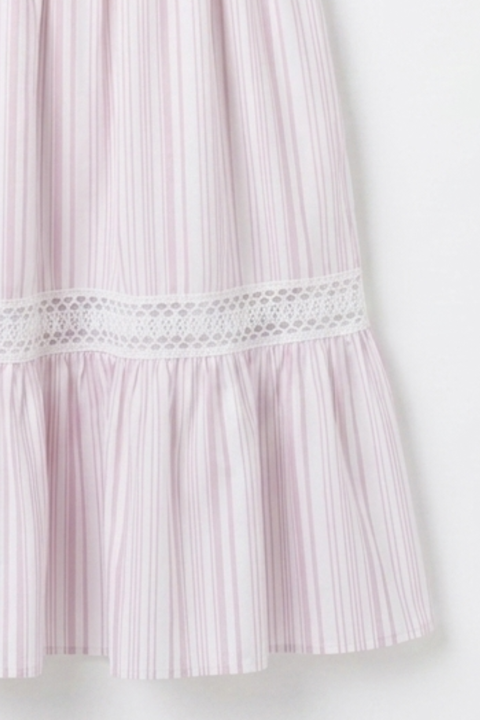 Vestido Juvenil Verão Listrado com Laise
