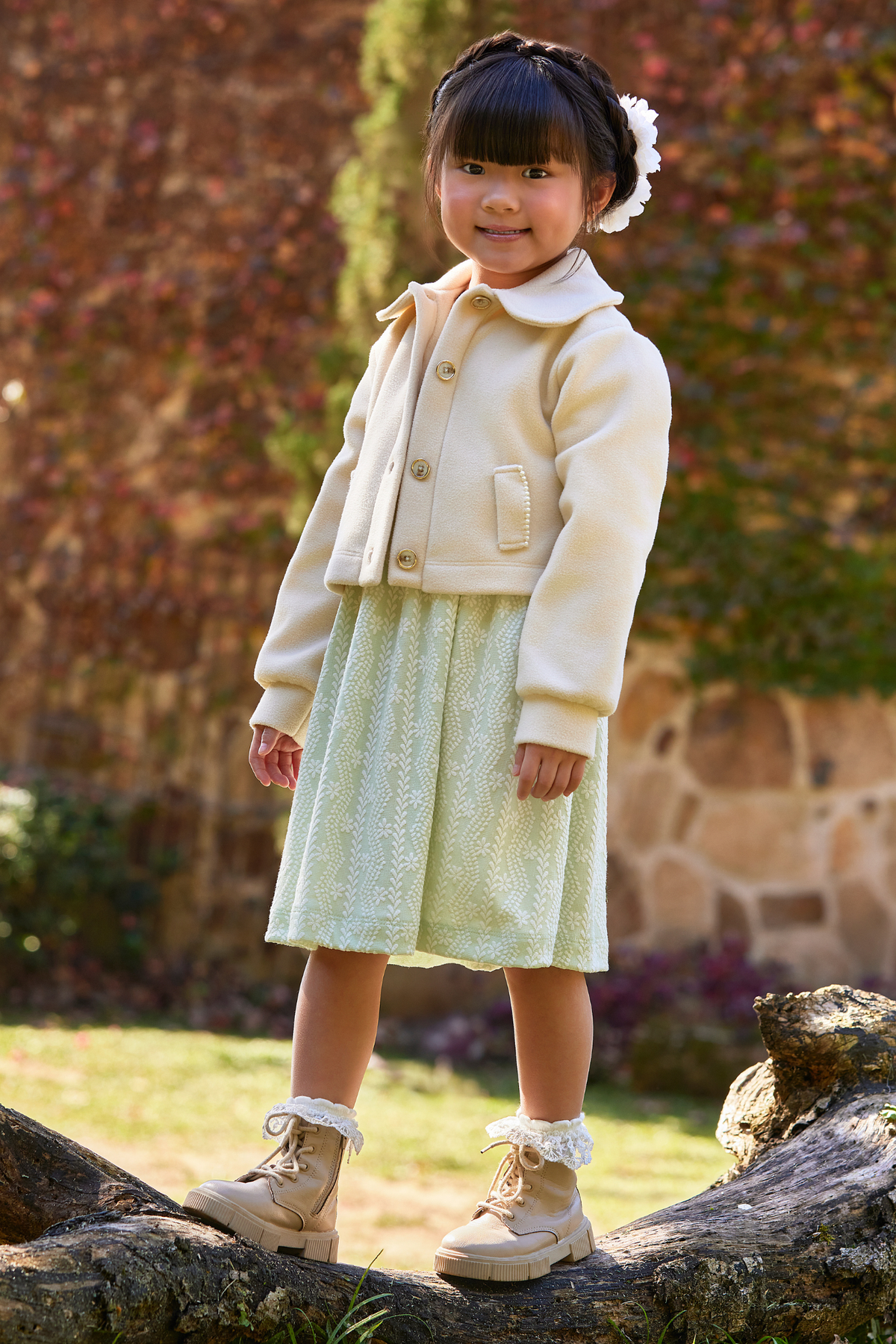 Vestido Manga Longa E Casaco Soft Bebê - Kiki Xodó