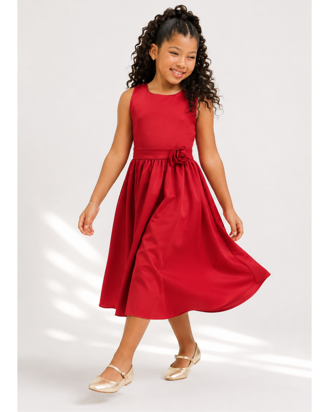 Vestido Infantil Luxo Festas Vermelho