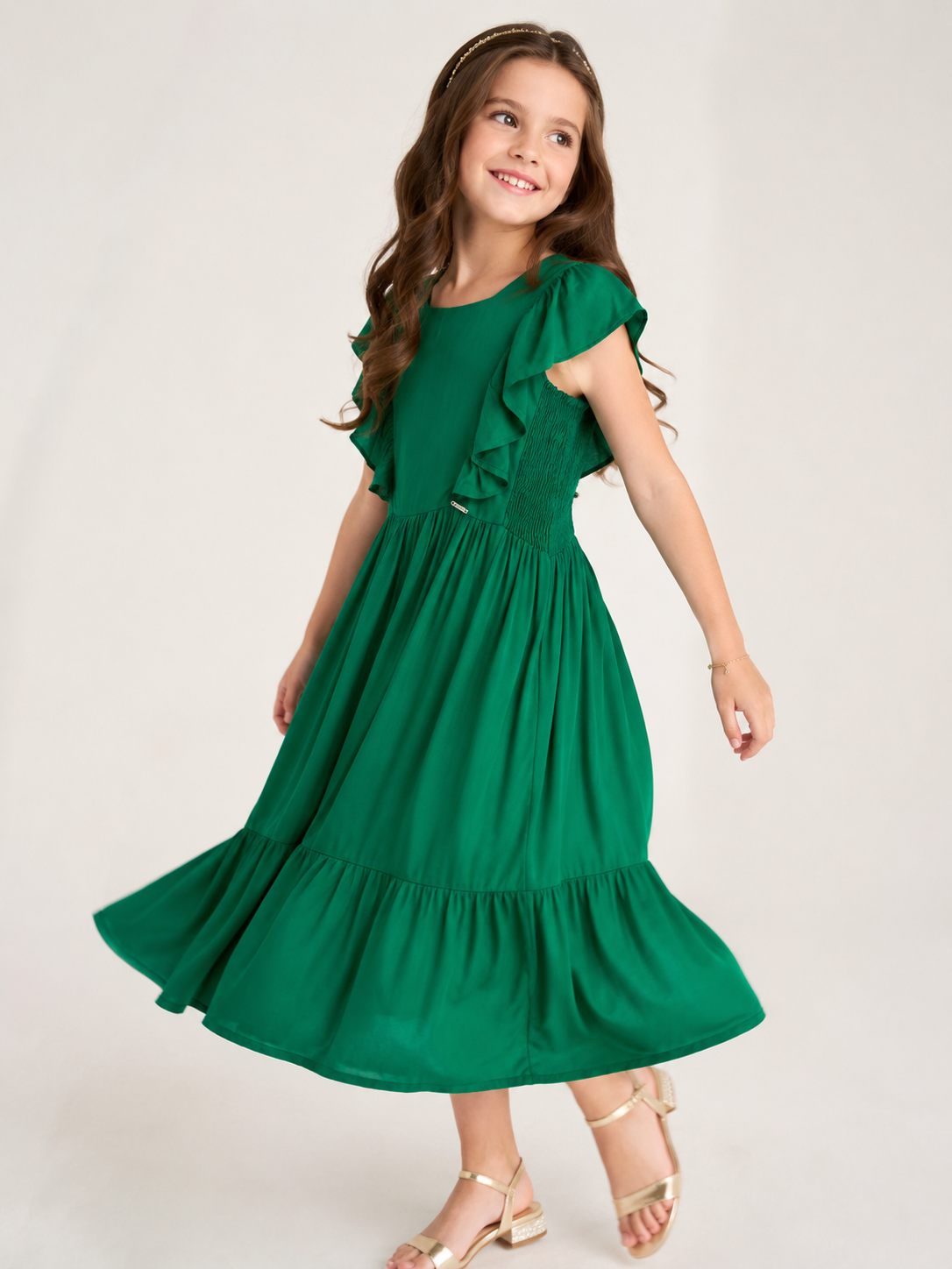 Vestido Verão Longo Juvenil em Viscose - 3 cores