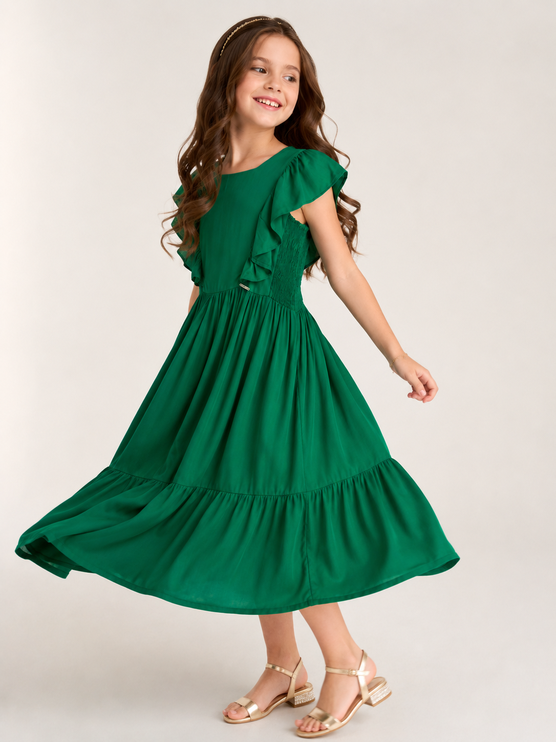 Vestido Verão Longo Juvenil em Viscose - 3 cores