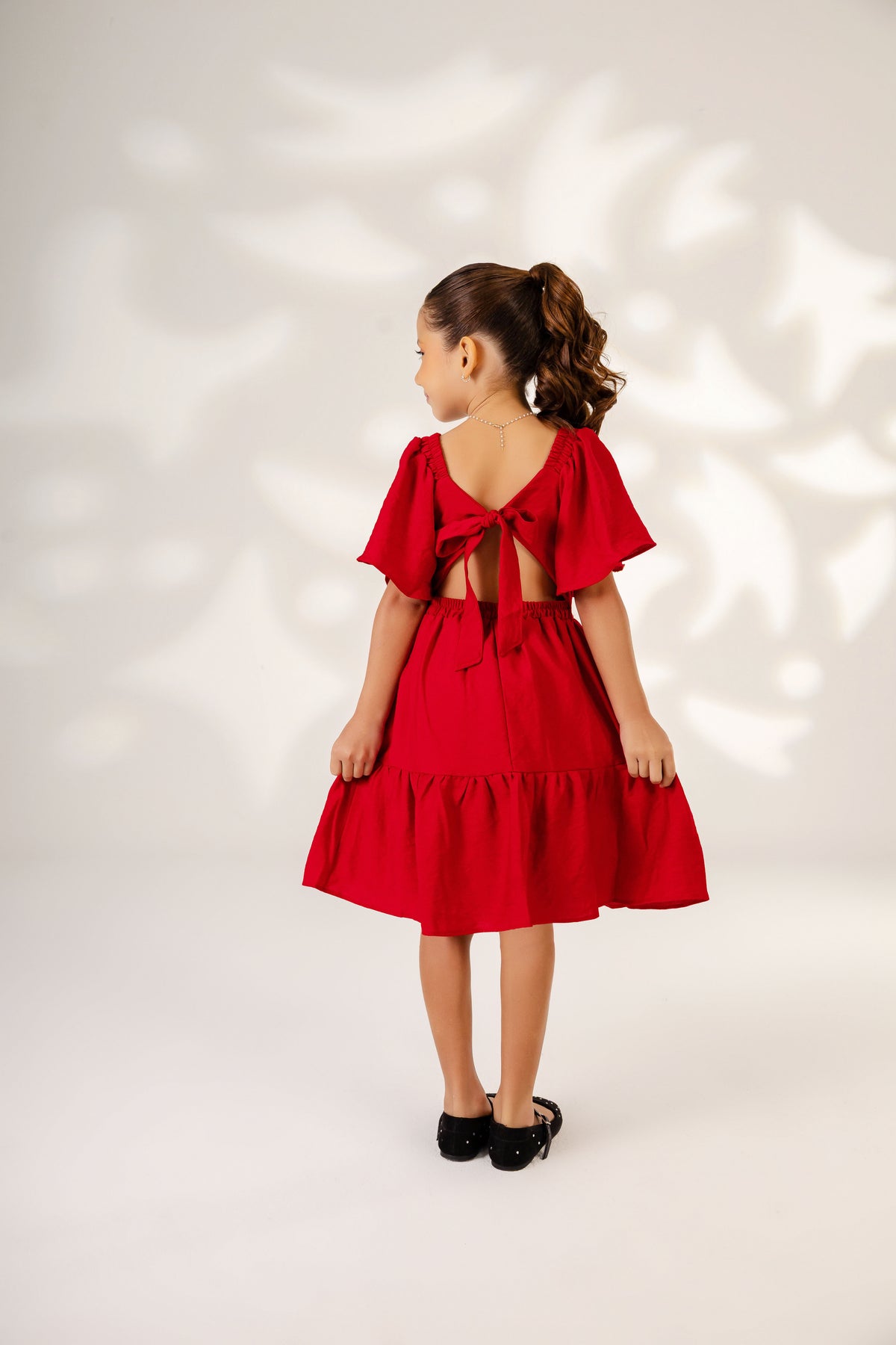Vestido Infantil Costas Ajustável Laço